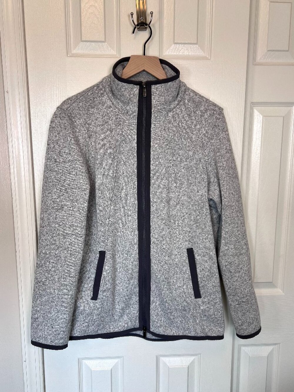 Lululemon It's Fleecing Cold Jacket Size 10 Heathered Grey Double Zipper